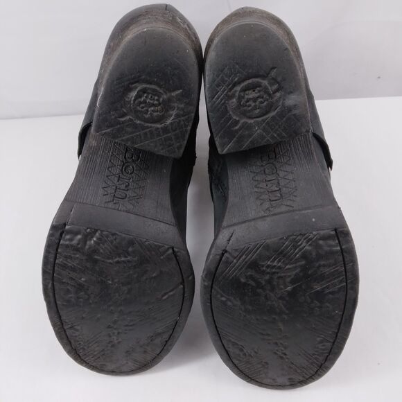 Born Panarea Southwestern Wool Black Leather Zip-Up Boots Moto Womens Size 7 38 - Picture 14 of 14